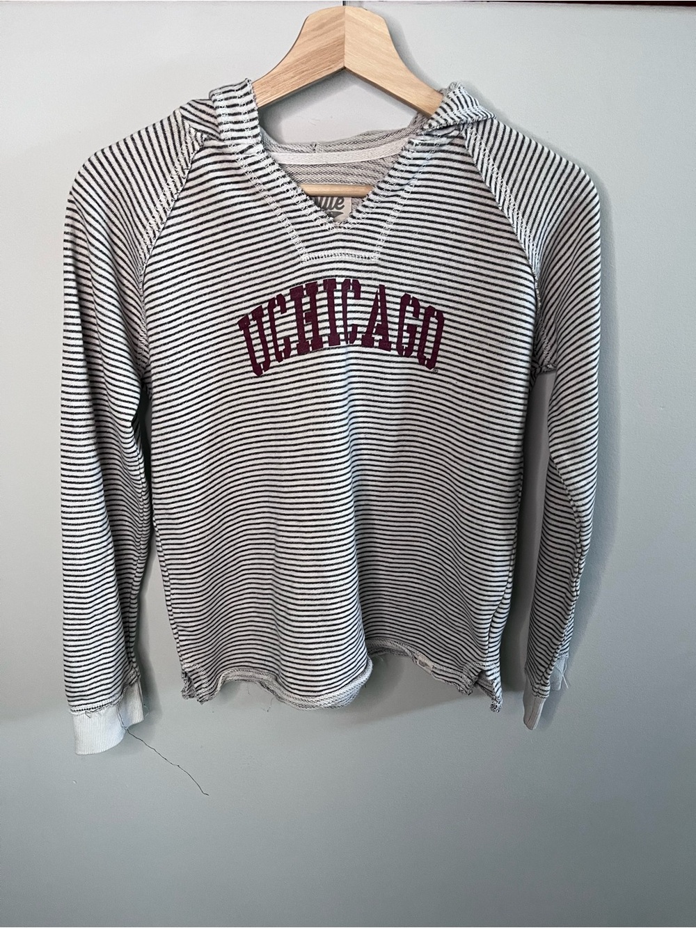 Blue 84 UChicago University of Chicago Striped Hoodie Pullover Women Large
